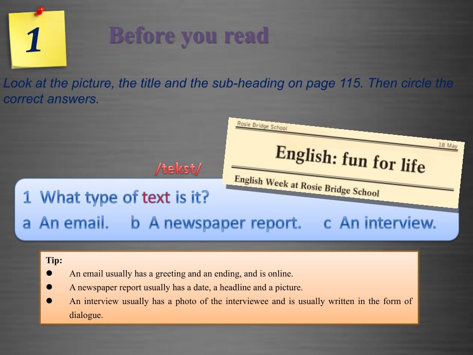 八年级英语上册 Unit 8 English week Reading 1课件_第4页