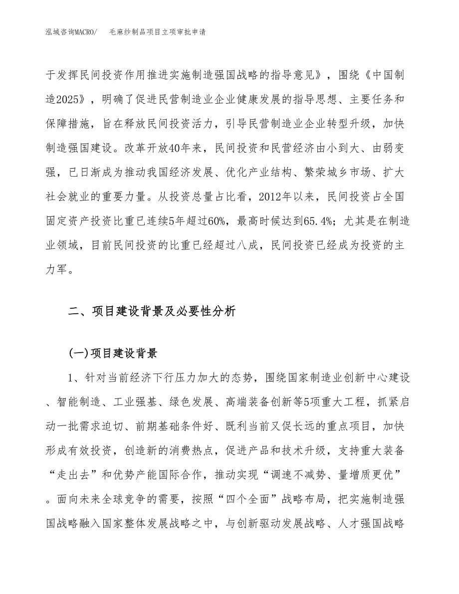 毛麻纱制品项目立项审批申请.docx_第5页