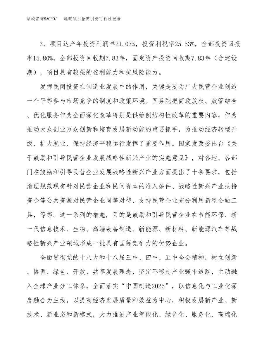 乳酸项目招商引资可行性报告.docx_第5页