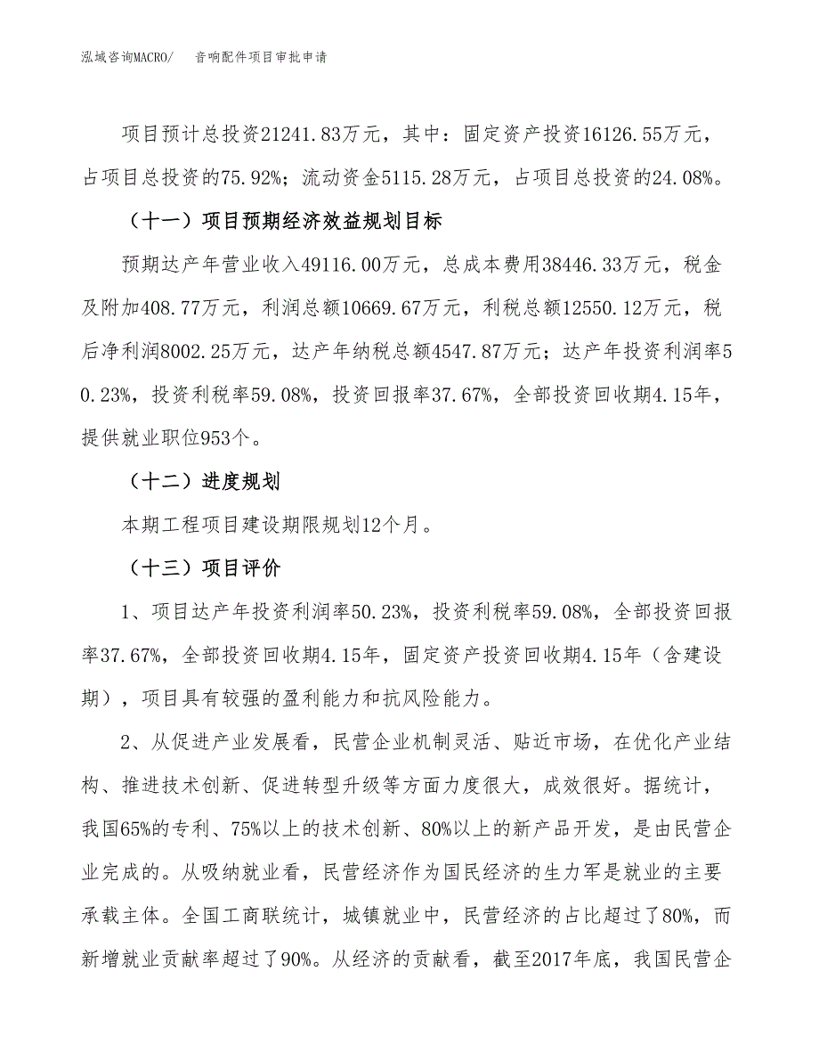 音响配件项目审批申请（总投资21000万元）.docx_第4页