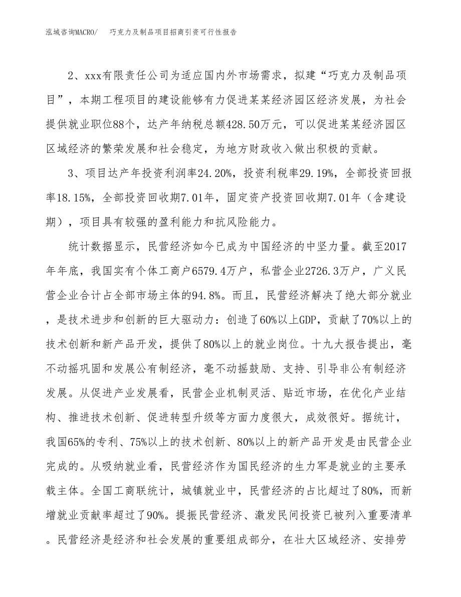 巧克力及制品项目招商引资可行性报告.docx_第5页