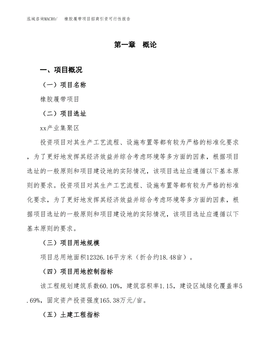 橡胶履带项目招商引资可行性报告.docx_第2页