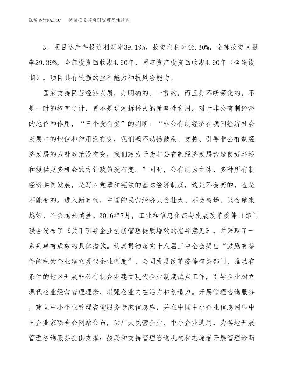 裤装项目招商引资可行性报告.docx_第5页