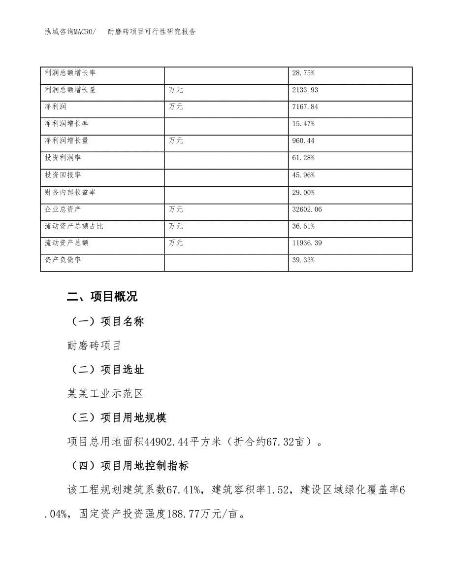 耐磨砖项目可行性研究报告（总投资18000万元）（67亩）_第5页