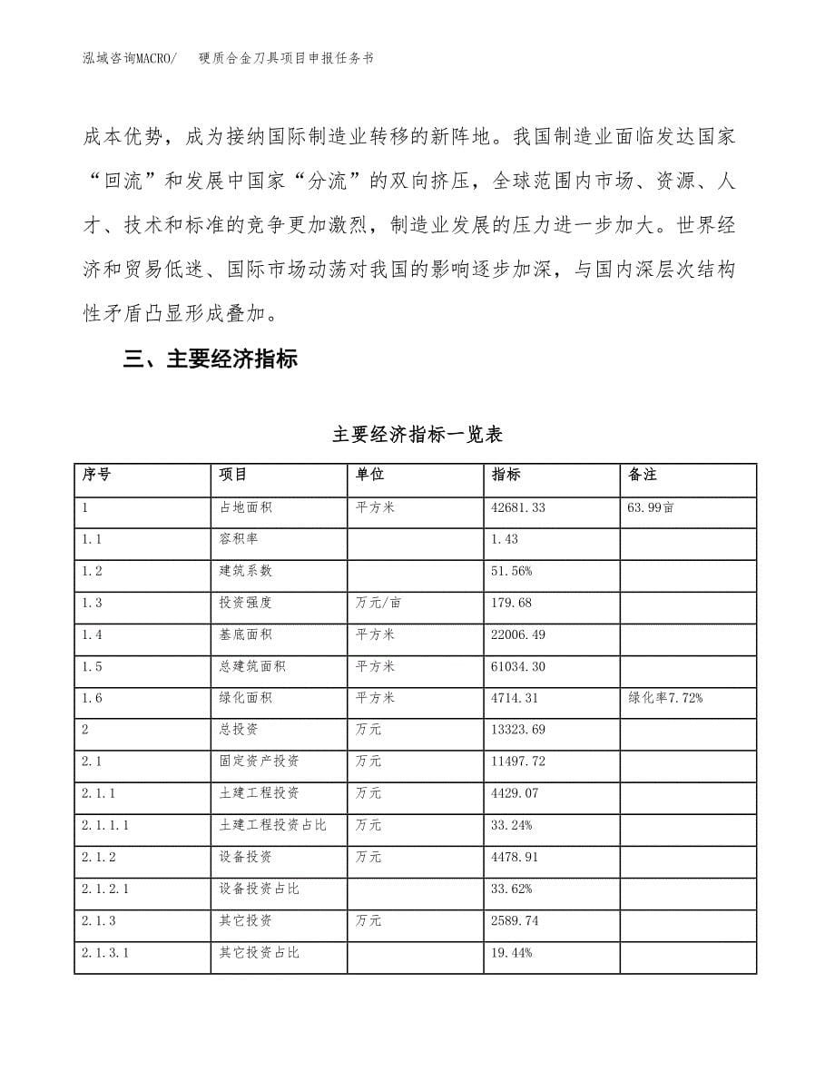 硬质合金刀具项目申报任务书.docx_第5页