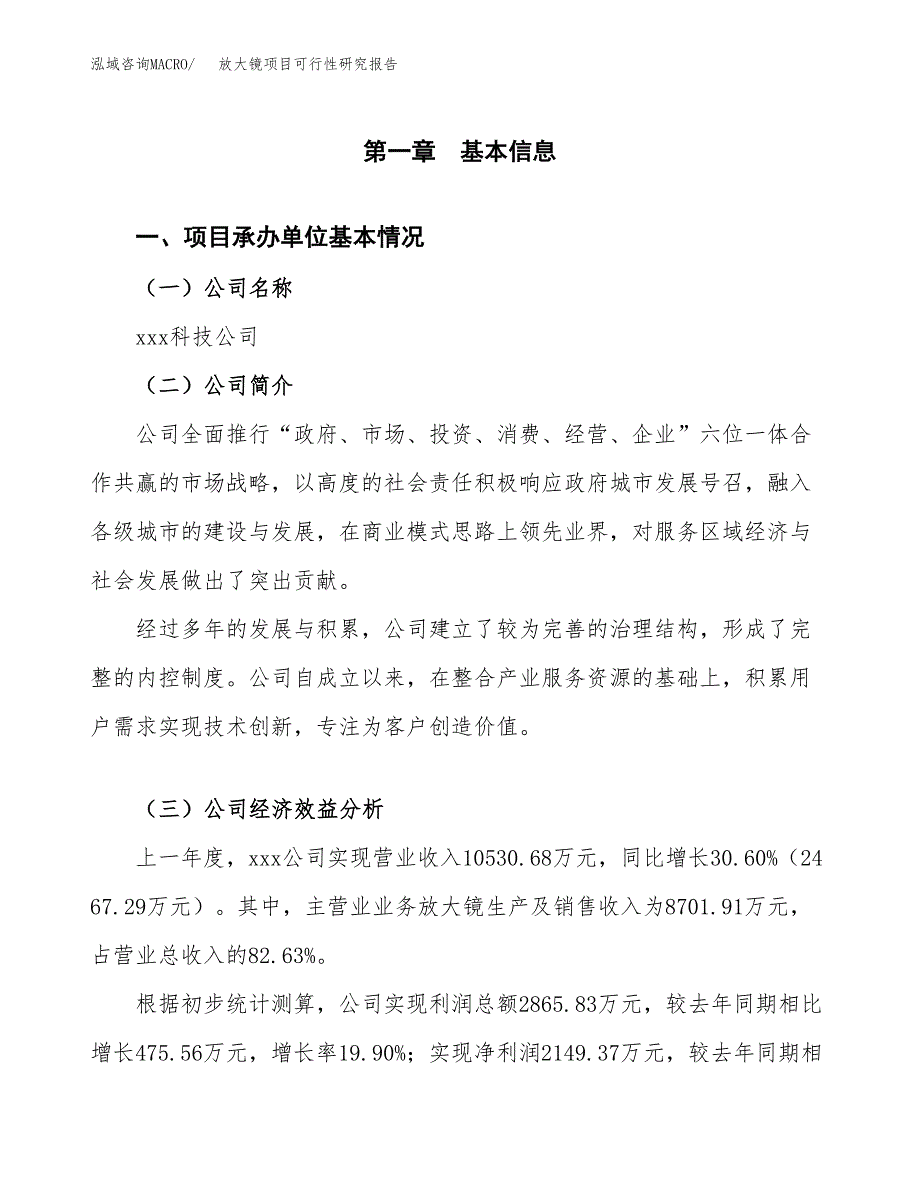 放大镜项目可行性研究报告（总投资7000万元）（28亩）_第3页