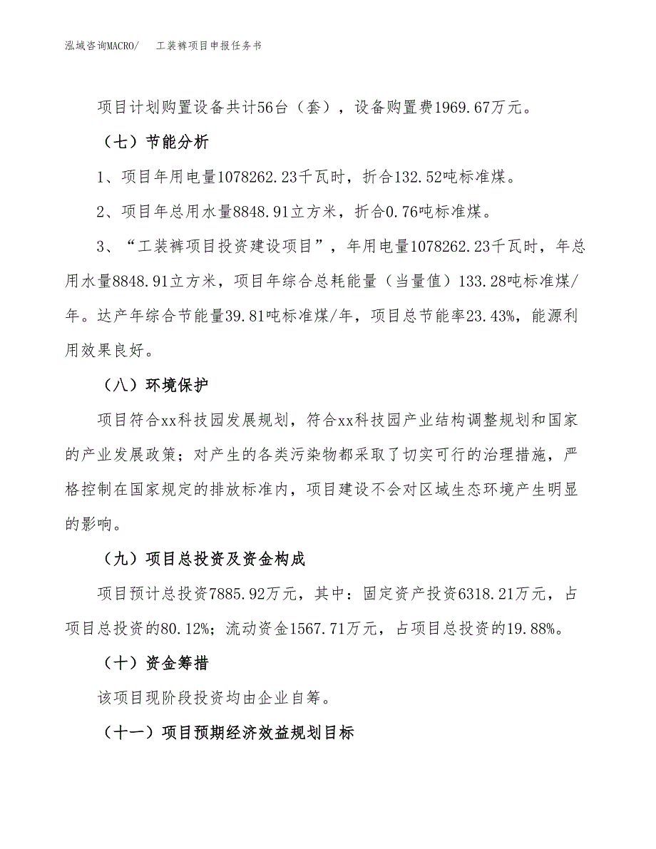 工装裤项目申报任务书.docx_第2页