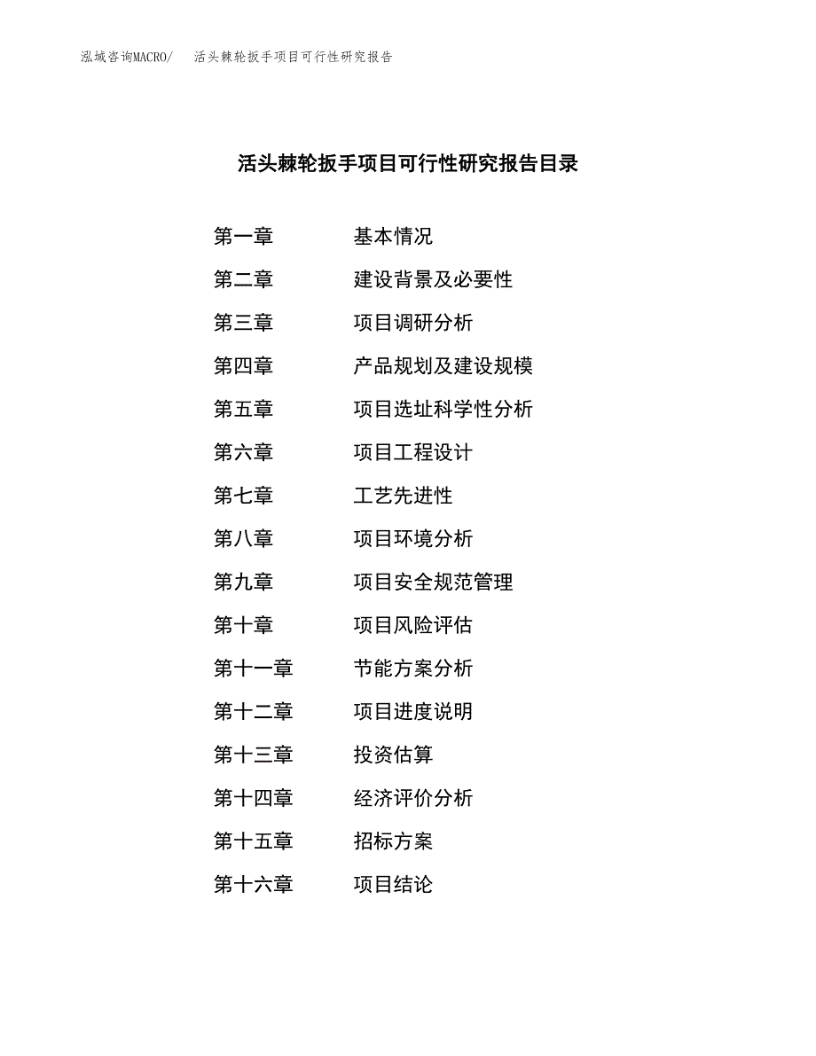 活头棘轮扳手项目可行性研究报告（总投资14000万元）（58亩）_第2页