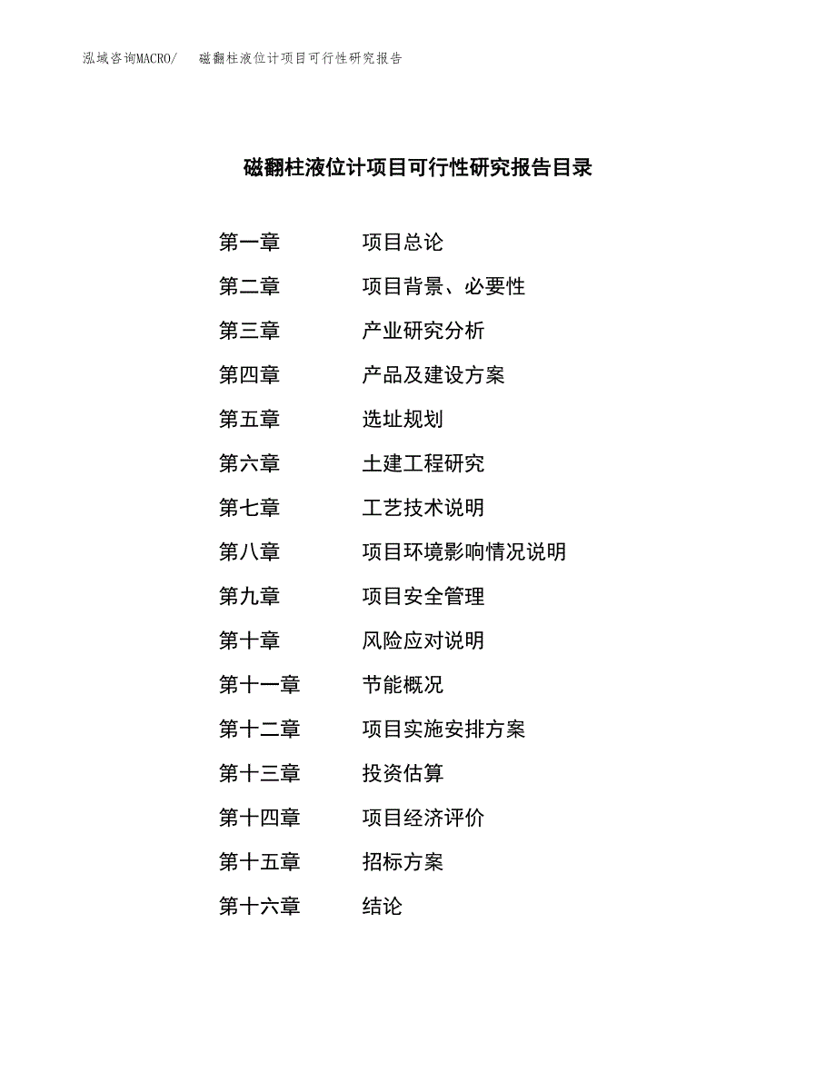 磁翻柱液位计项目可行性研究报告（总投资3000万元）（12亩）_第2页