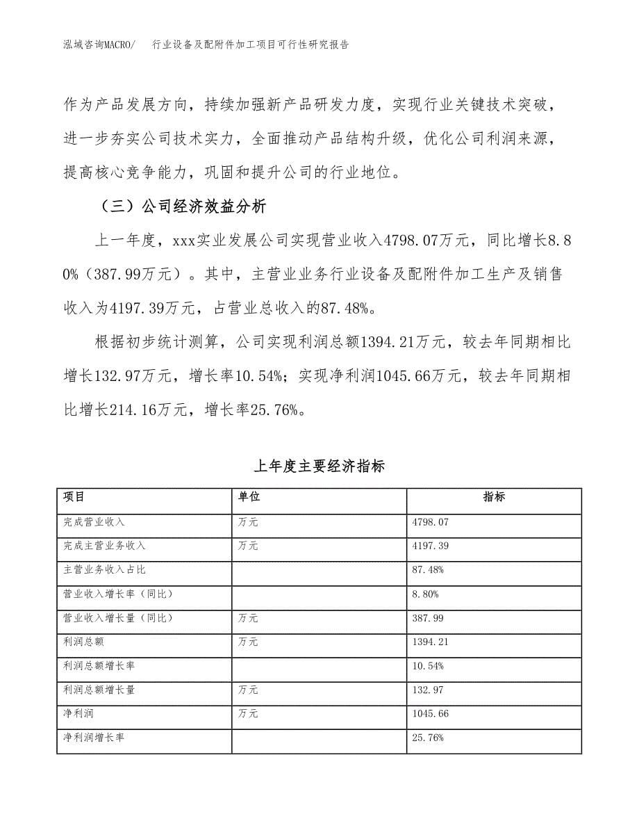 行业设备及配附件加工项目可行性研究报告（总投资3000万元）（13亩）_第5页