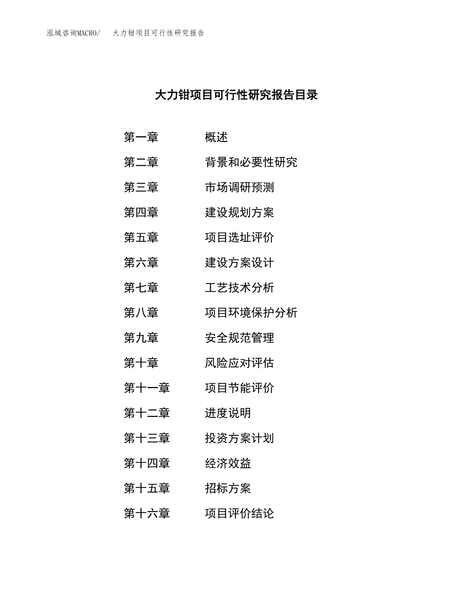 大力钳项目可行性研究报告（总投资18000万元）（88亩）_第2页