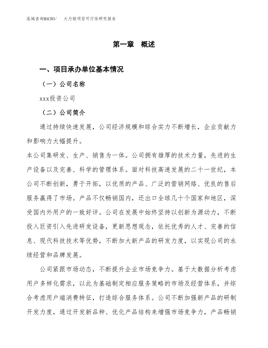 大力钳项目可行性研究报告（总投资18000万元）（88亩）_第3页