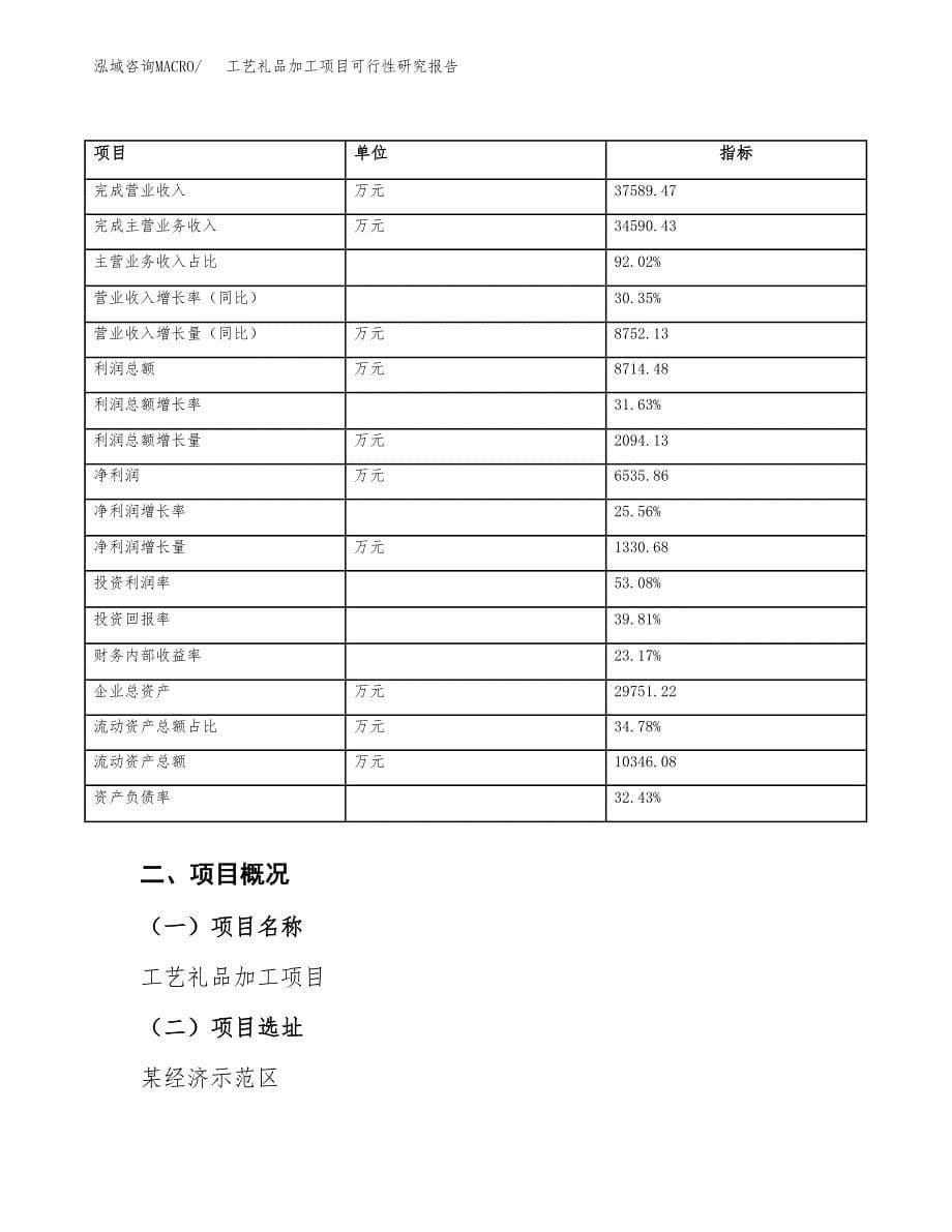 工艺礼品加工项目可行性研究报告（总投资18000万元）（73亩）_第5页