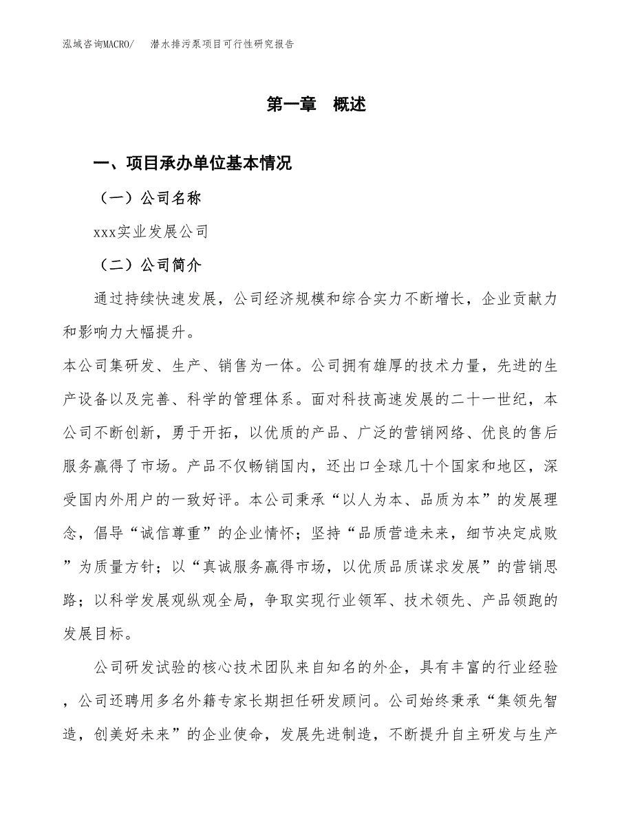 潜水排污泵项目可行性研究报告（总投资4000万元）（16亩）_第3页