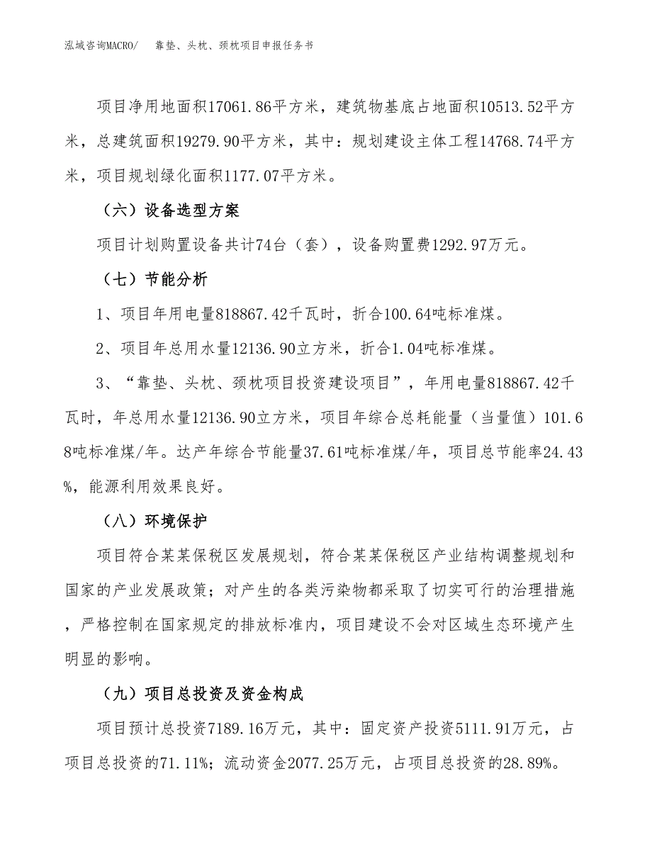 靠垫、头枕、颈枕项目申报任务书.docx_第2页