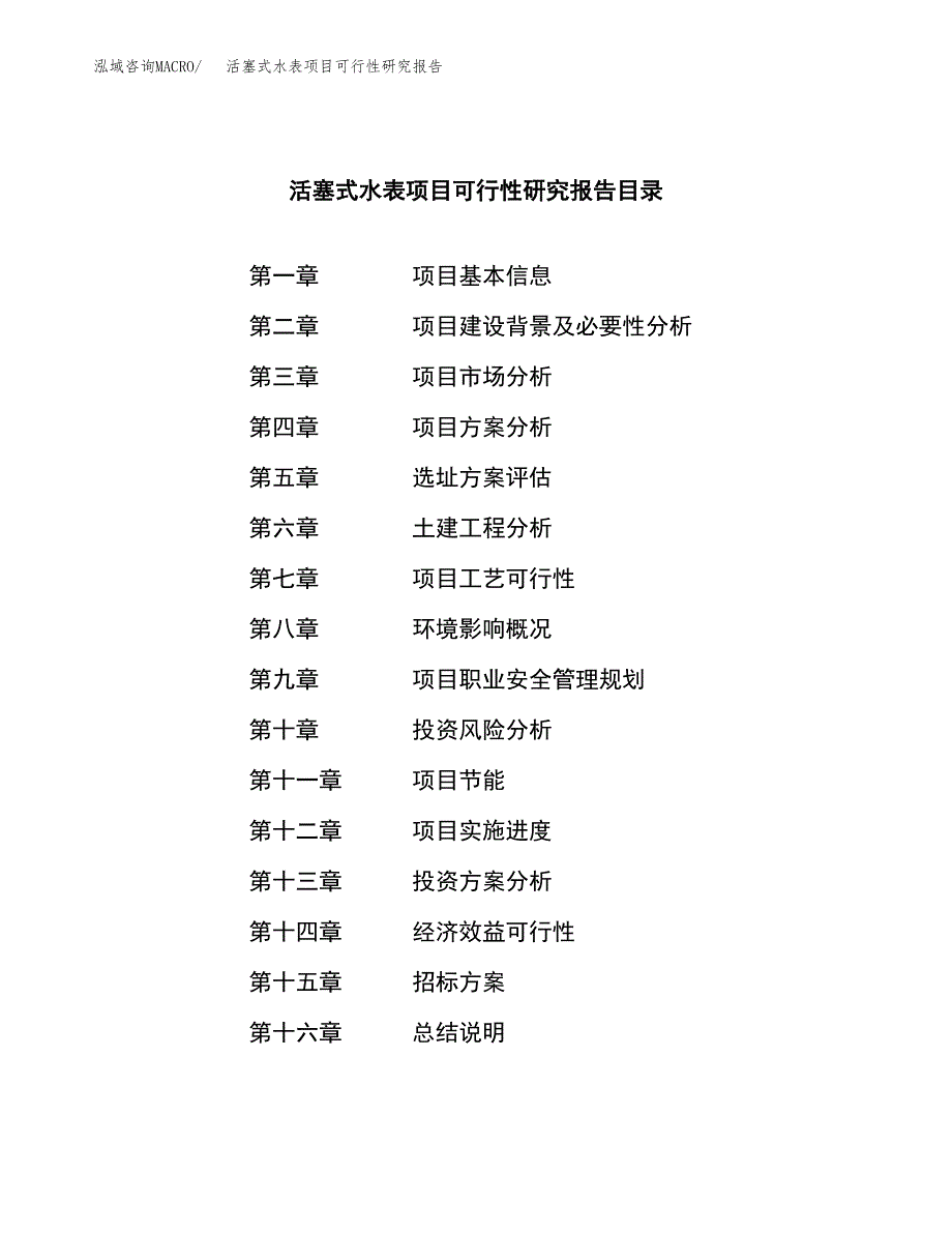 活塞式水表项目可行性研究报告（总投资3000万元）（15亩）_第2页