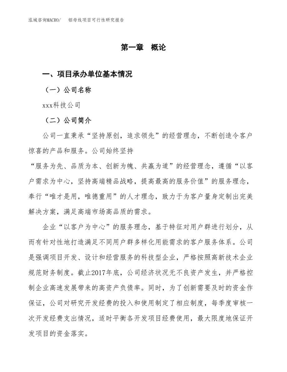 铝母线项目可行性研究报告（总投资21000万元）（83亩）_第5页