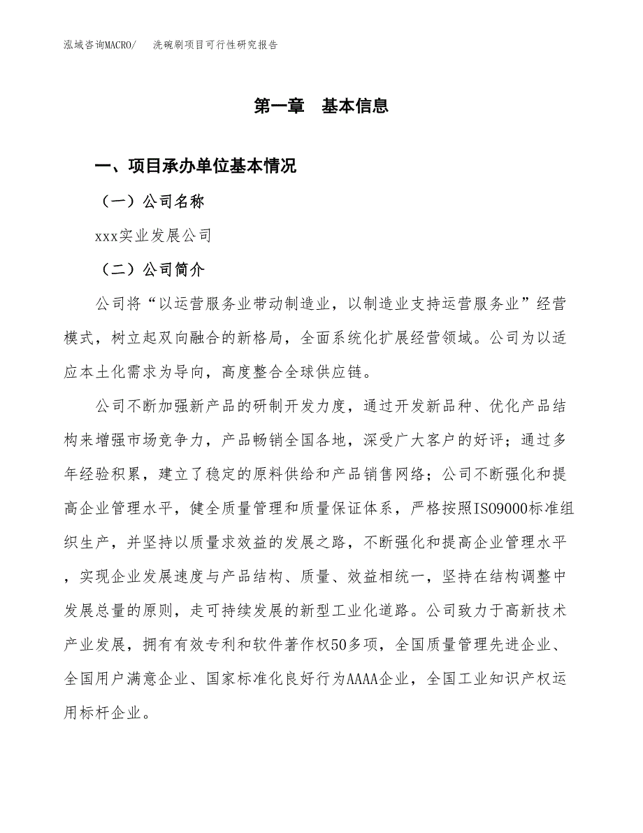 洗碗刷项目可行性研究报告（总投资19000万元）（72亩）_第4页