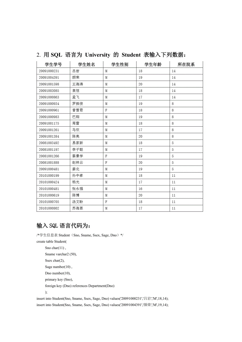 数据库SQL语言实习_第4页