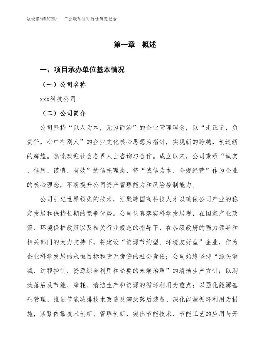 工业酸项目可行性研究报告（总投资13000万元）（60亩）_第5页