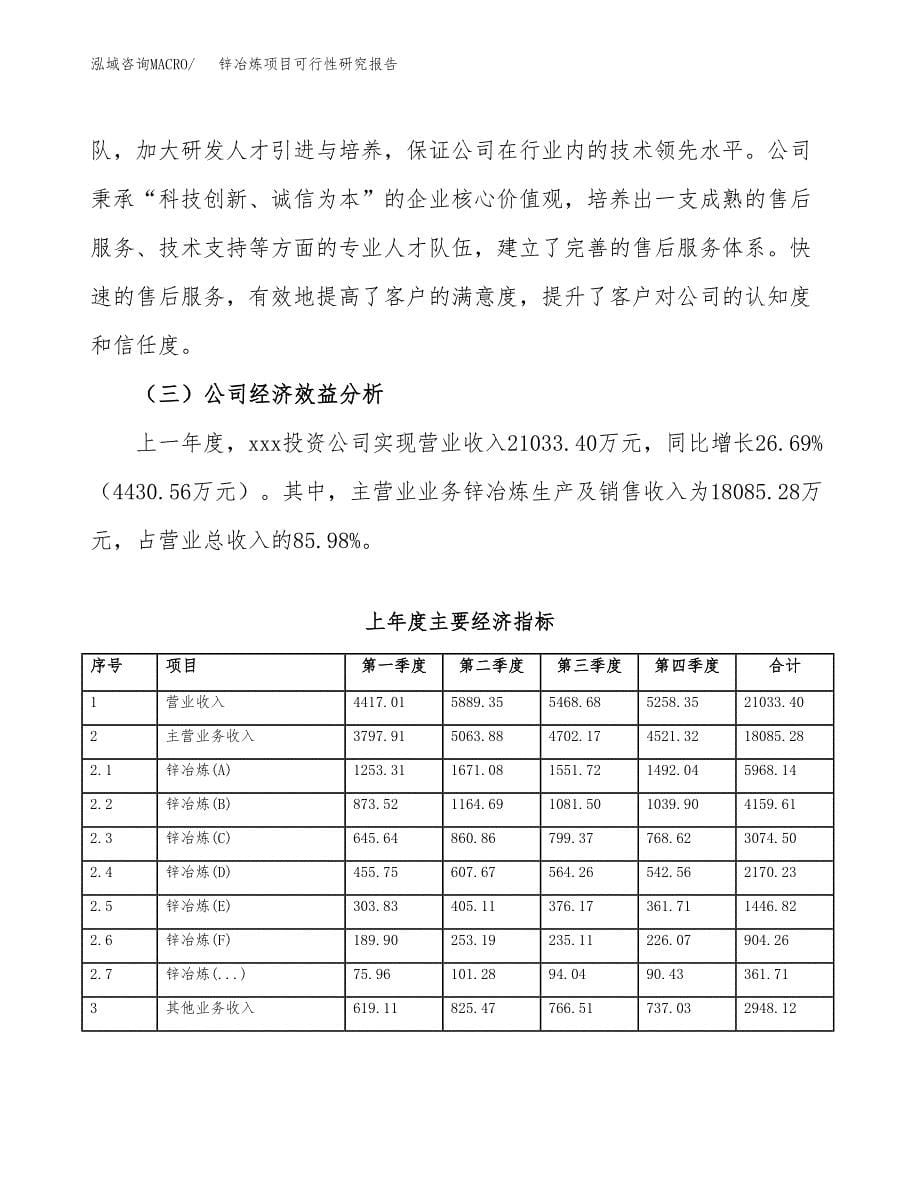 锌冶炼项目可行性研究报告（总投资11000万元）（49亩）_第5页