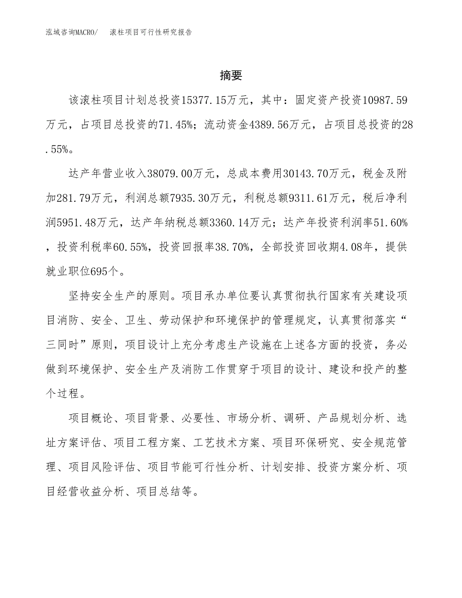 滚柱项目可行性研究报告（总投资15000万元）（56亩）_第2页