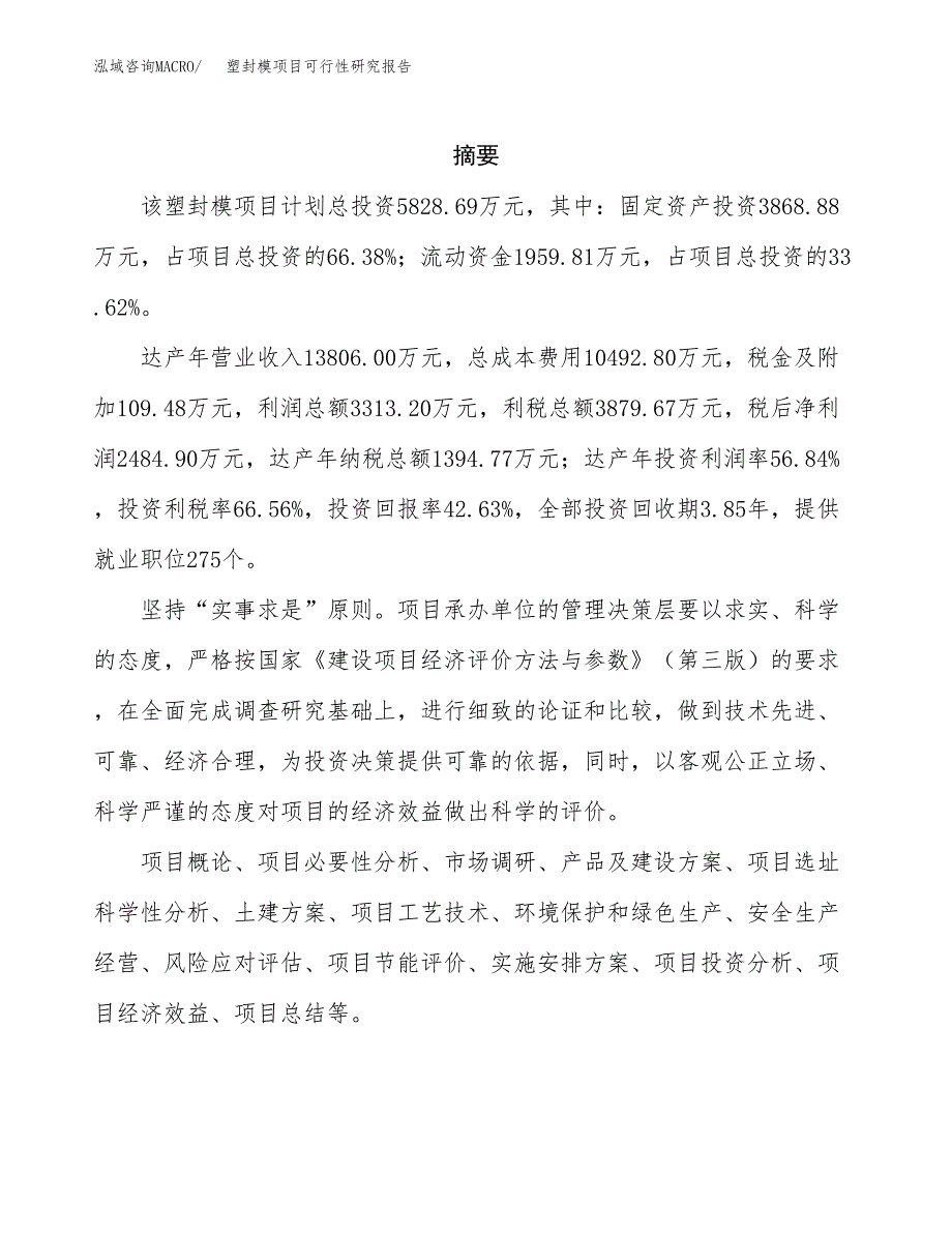 塑封模项目可行性研究报告（总投资6000万元）（20亩）_第2页