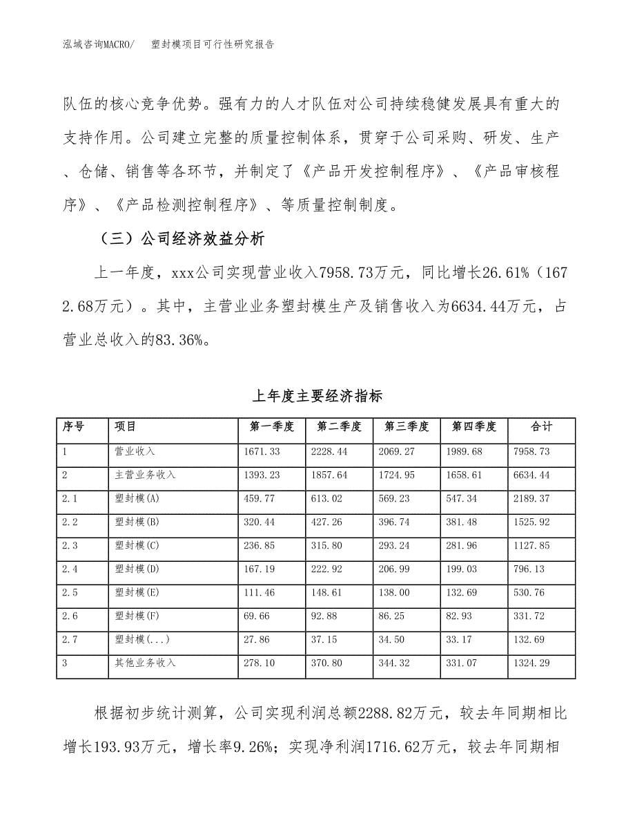 塑封模项目可行性研究报告（总投资6000万元）（20亩）_第5页