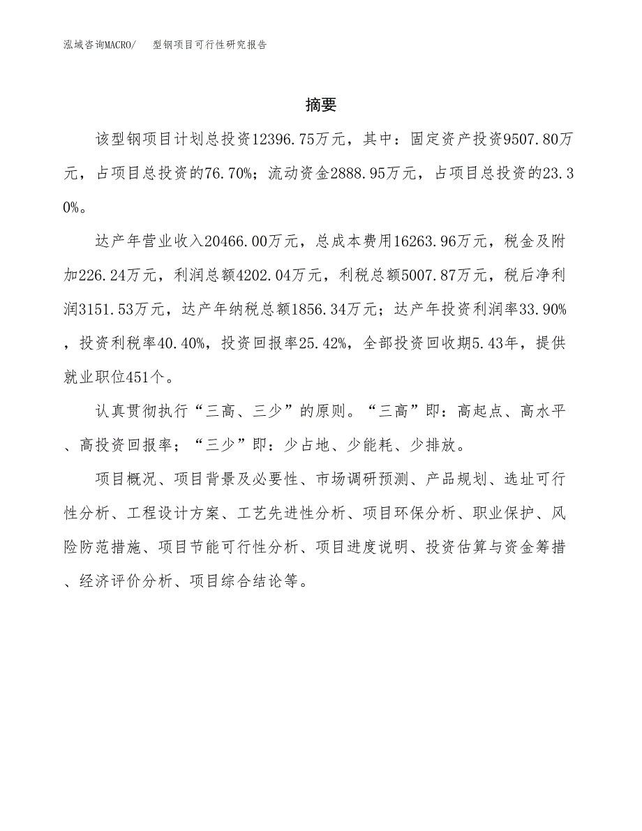 型钢项目可行性研究报告（总投资12000万元）（59亩）_第2页