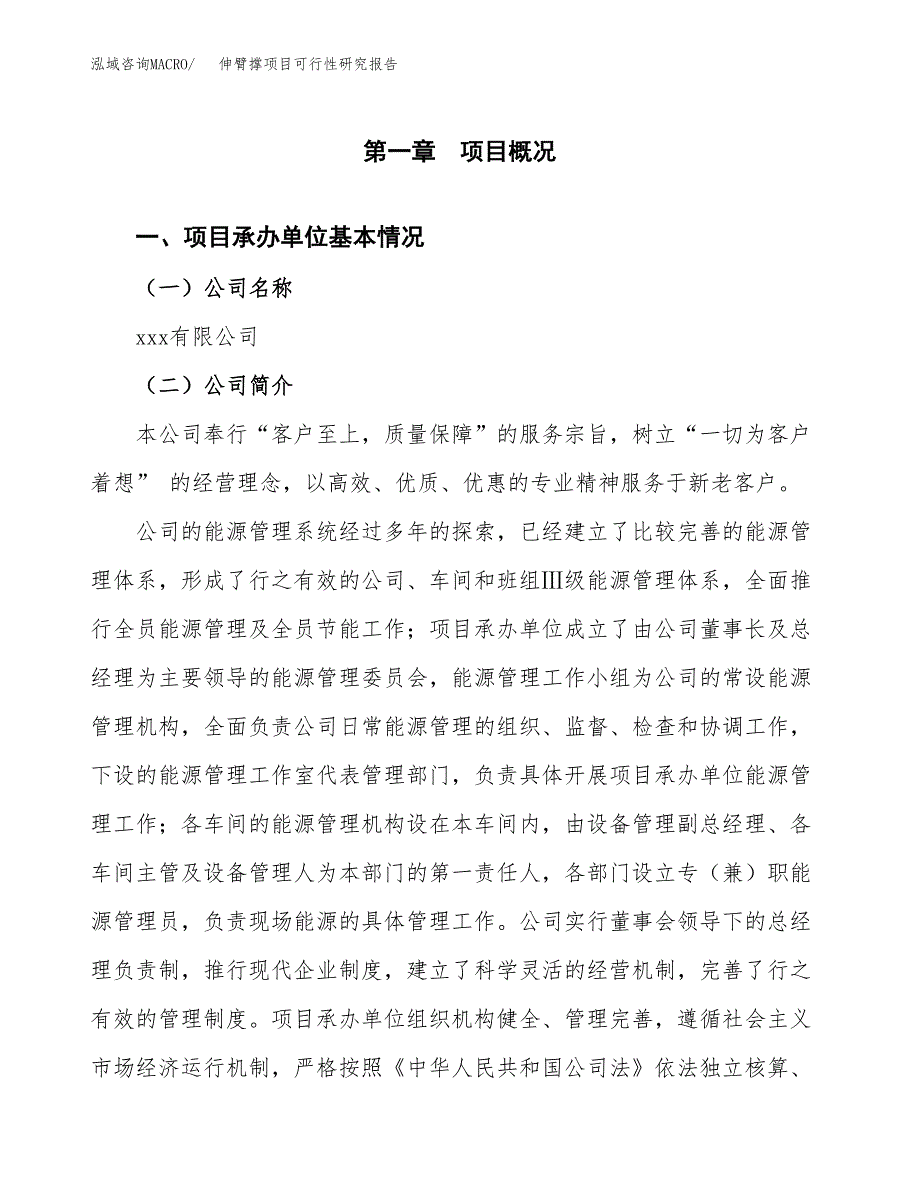 伸臂撑项目可行性研究报告（总投资10000万元）（46亩）_第4页