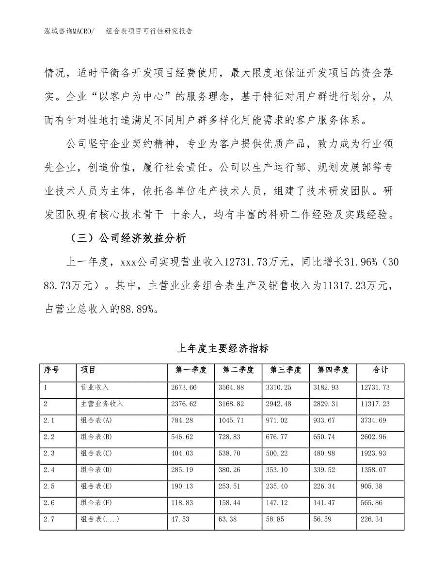 组合表项目可行性研究报告（总投资14000万元）（61亩）_第5页