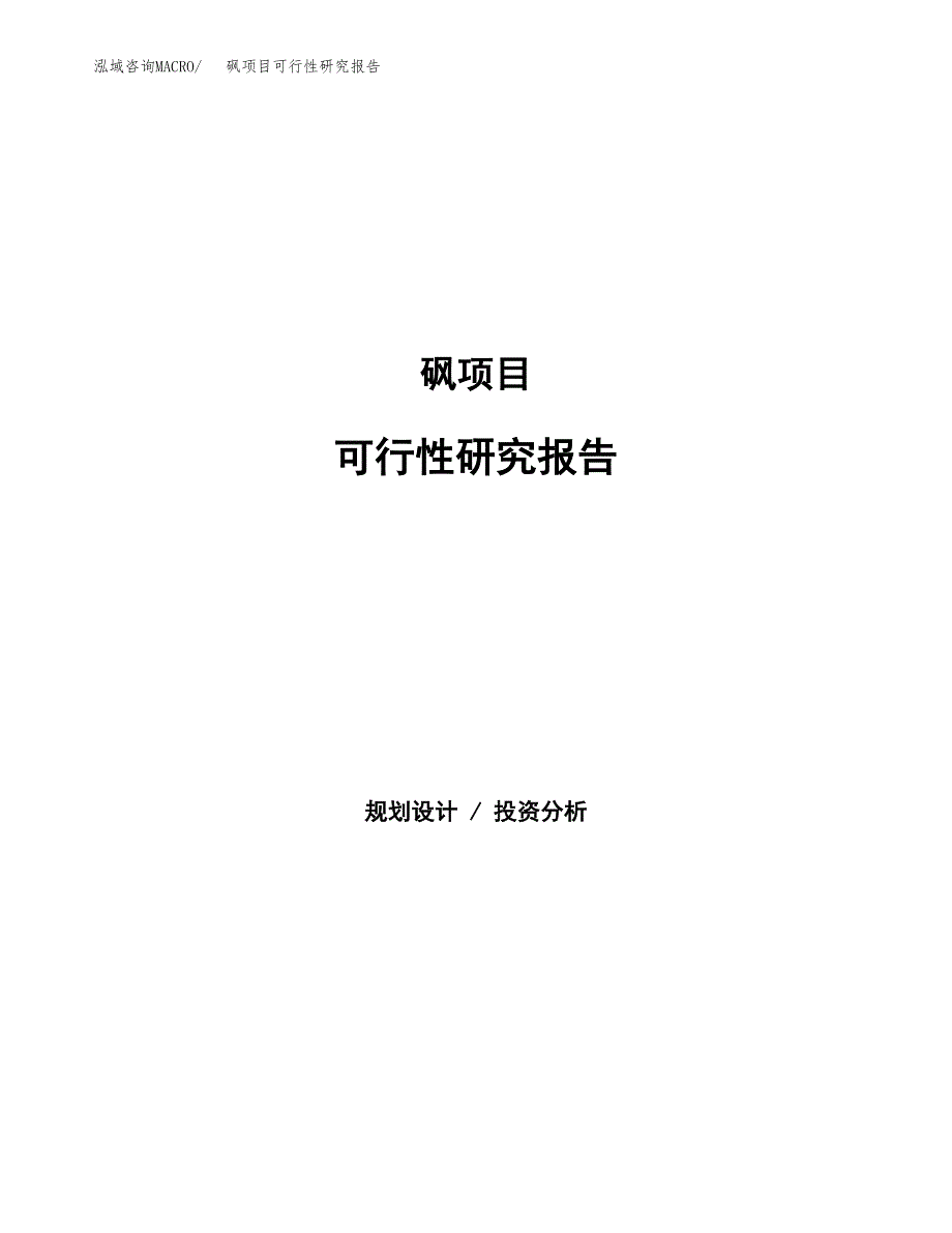 砜项目可行性研究报告（总投资10000万元）（42亩）_第1页