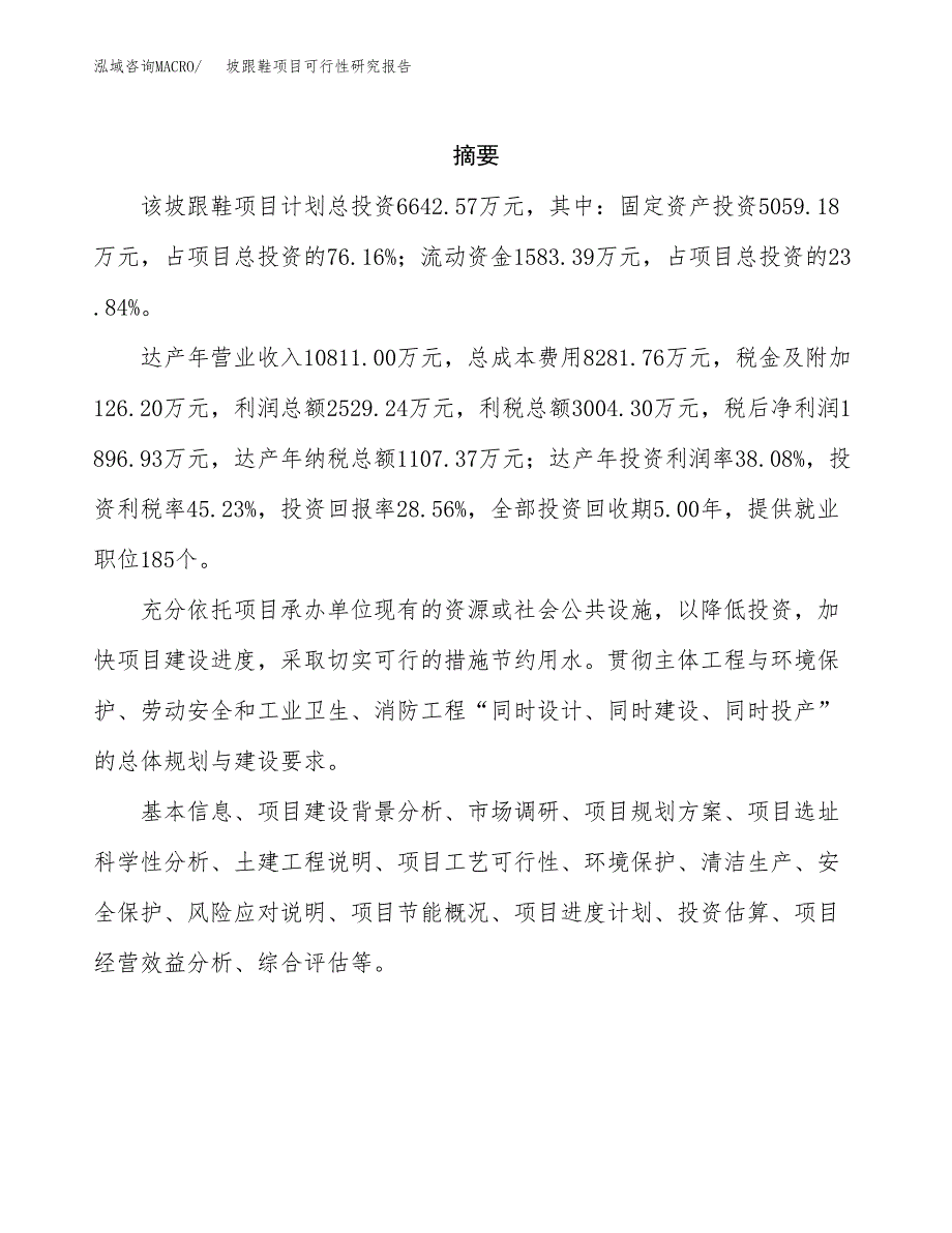 坡跟鞋项目可行性研究报告（总投资7000万元）（32亩）_第2页