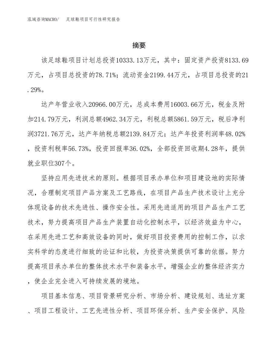 足球鞋项目可行性研究报告（总投资10000万元）（50亩）_第2页