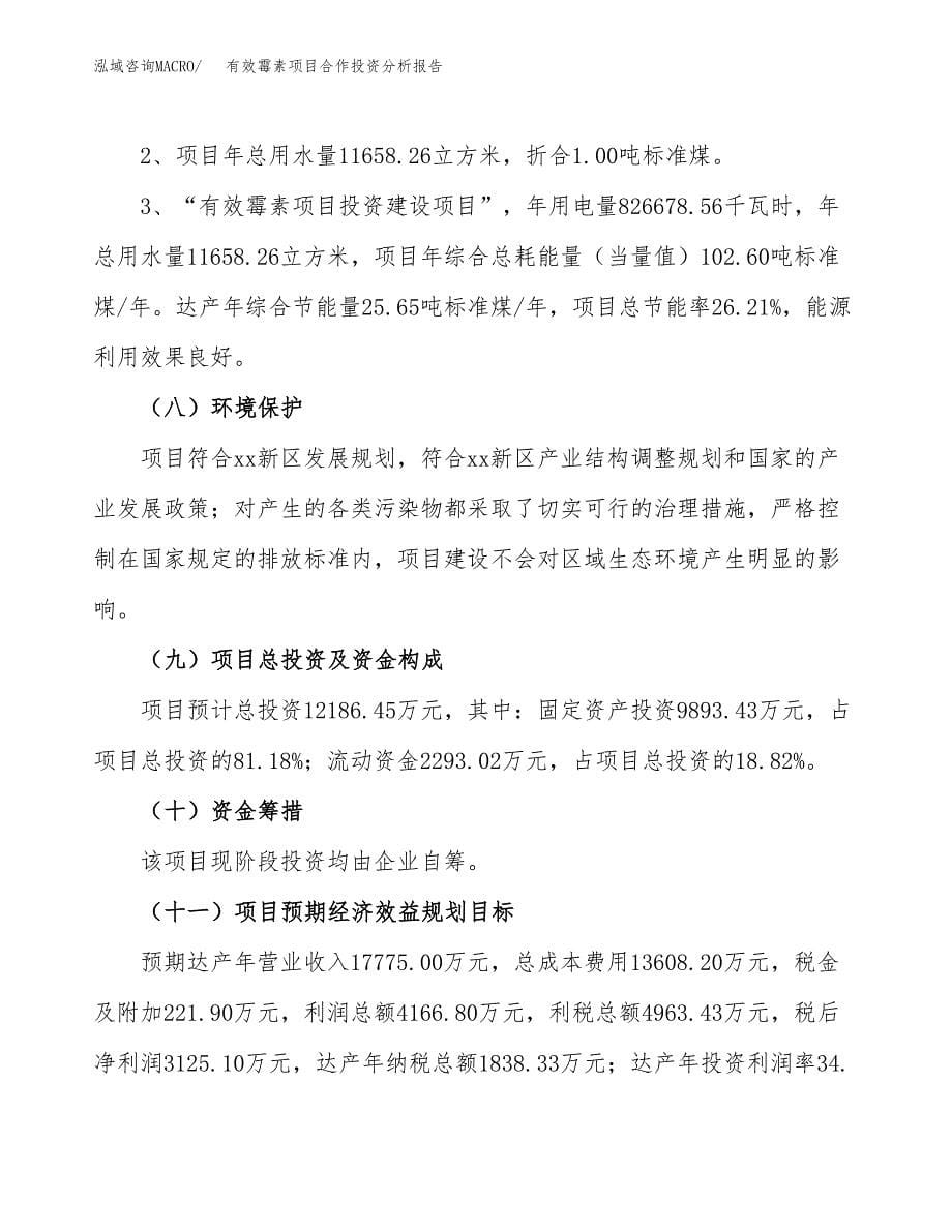 有效霉素项目合作投资分析报告(范本).docx_第5页