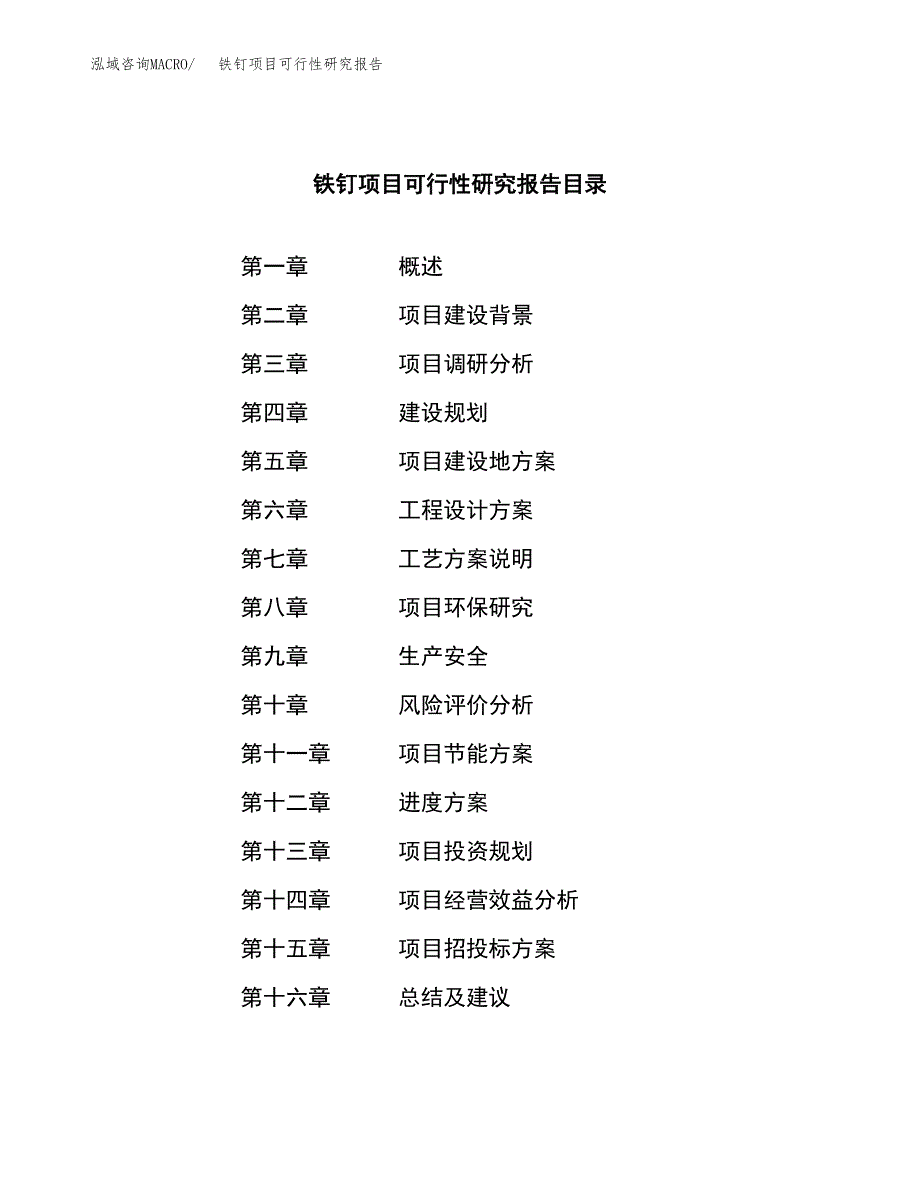 铁钉项目可行性研究报告（总投资9000万元）（41亩）_第3页