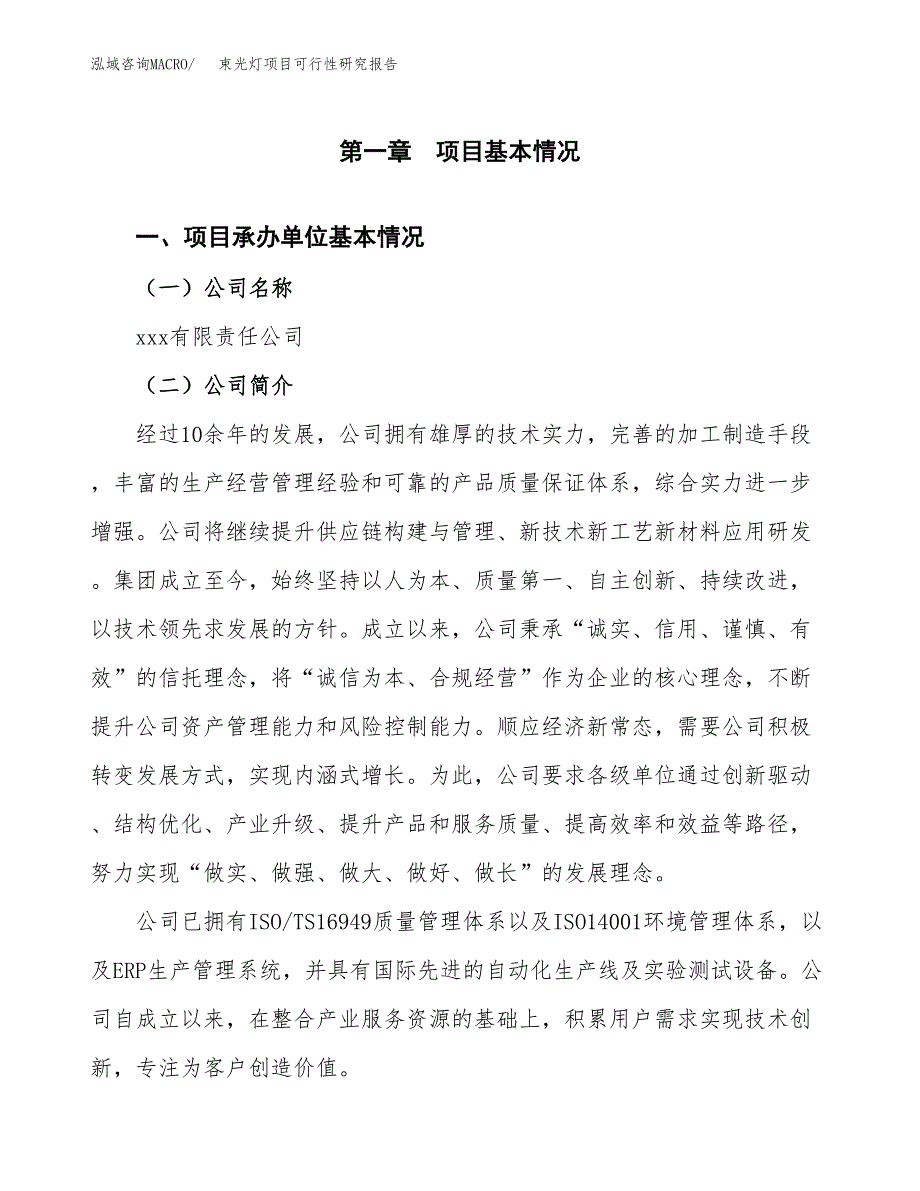 束光灯项目可行性研究报告（总投资16000万元）（63亩）_第4页