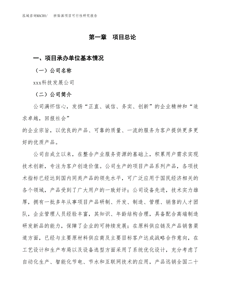 拼贴画项目可行性研究报告（总投资22000万元）（86亩）_第4页