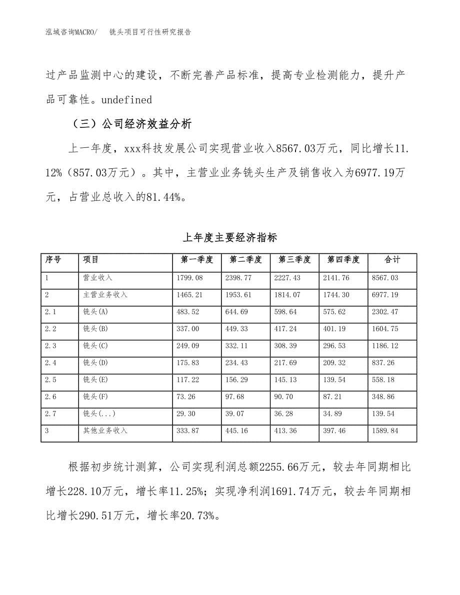 铣头项目可行性研究报告（总投资11000万元）（53亩）_第5页