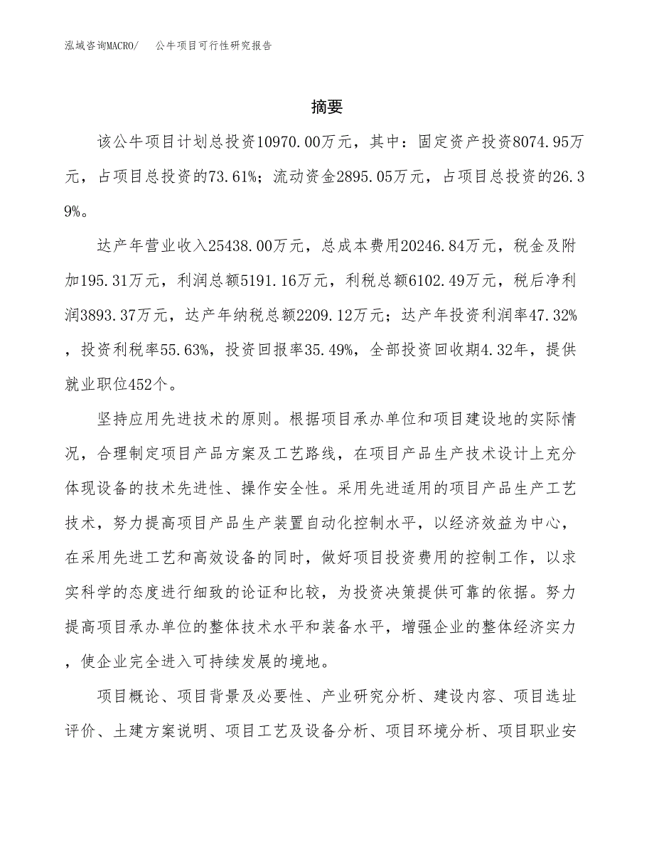 公牛项目可行性研究报告（总投资11000万元）（41亩）_第2页