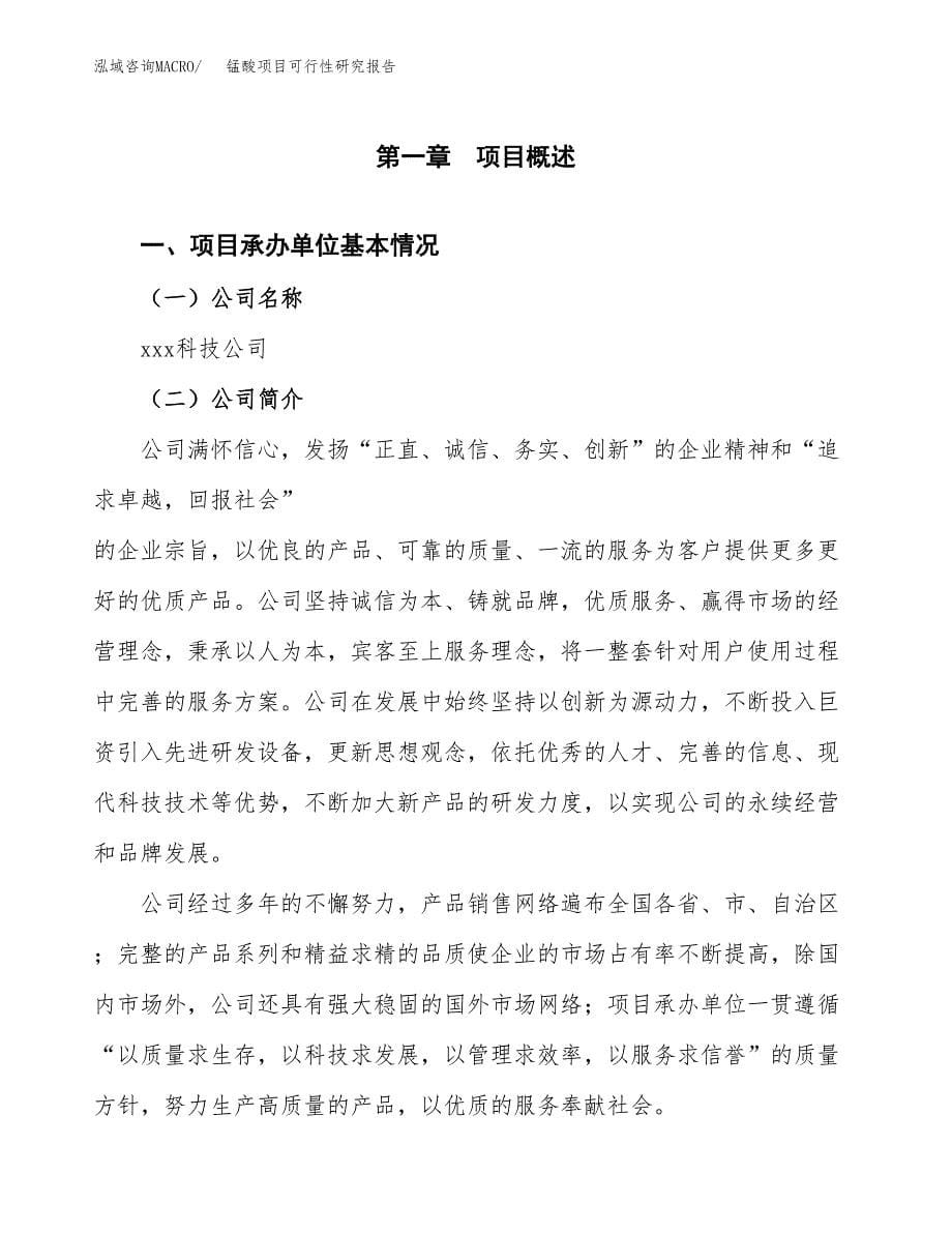 锰酸项目可行性研究报告（总投资7000万元）（31亩）_第5页