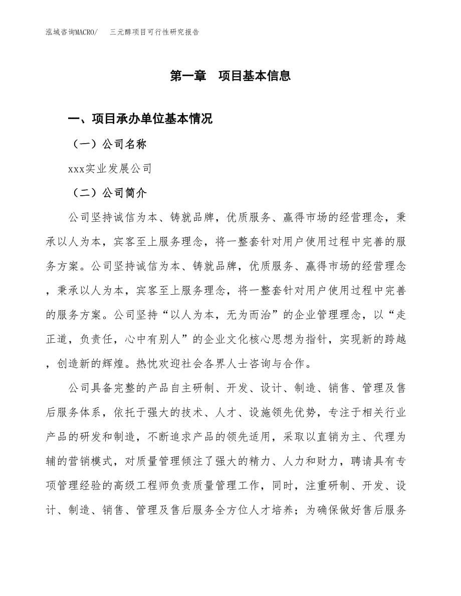 三元醇项目可行性研究报告（总投资10000万元）（46亩）_第5页