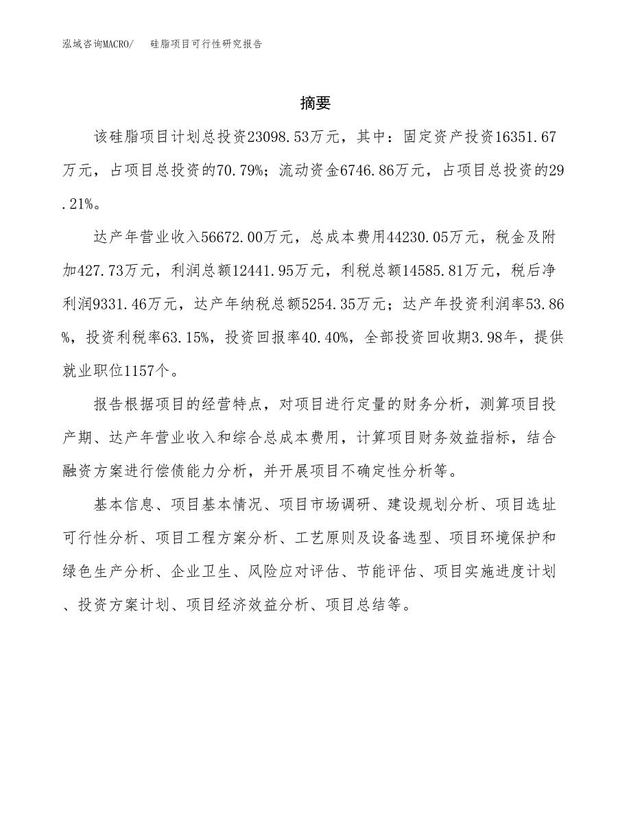 硅脂项目可行性研究报告（总投资23000万元）（83亩）_第2页