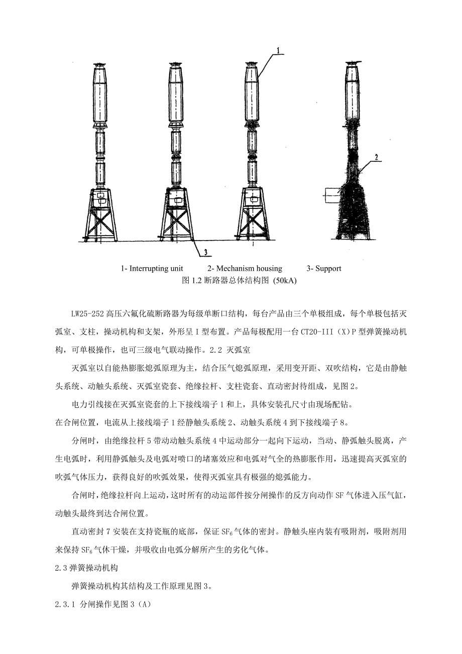 LW25-252高压六氟化硫断路器说明书_第5页