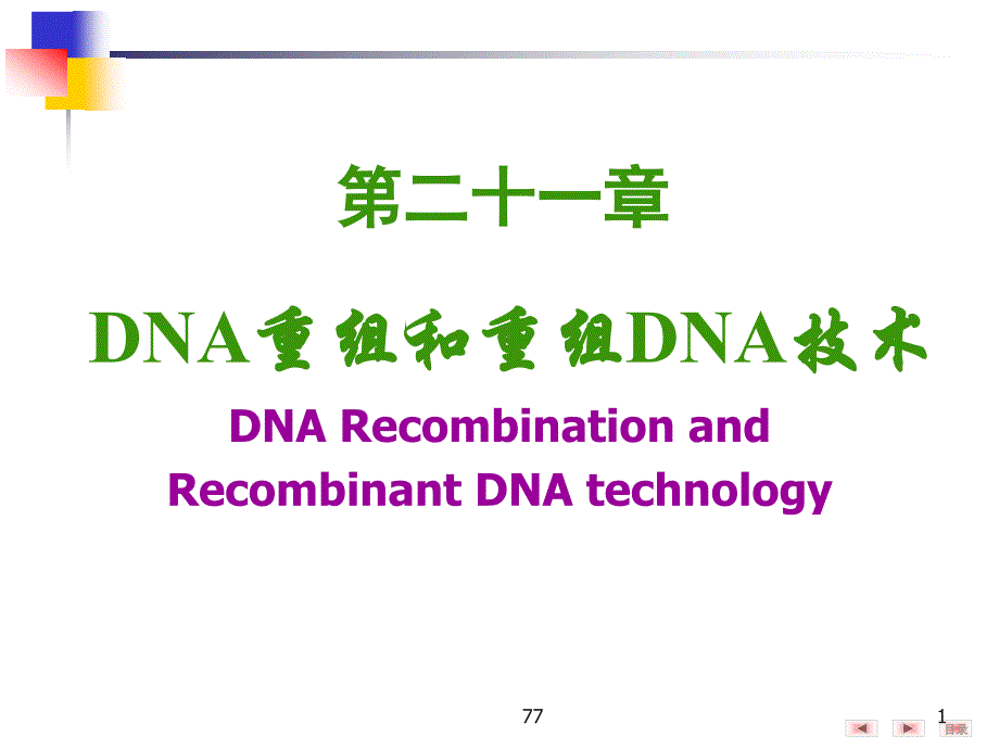 DNA重组及重组DNA技术解读_第1页