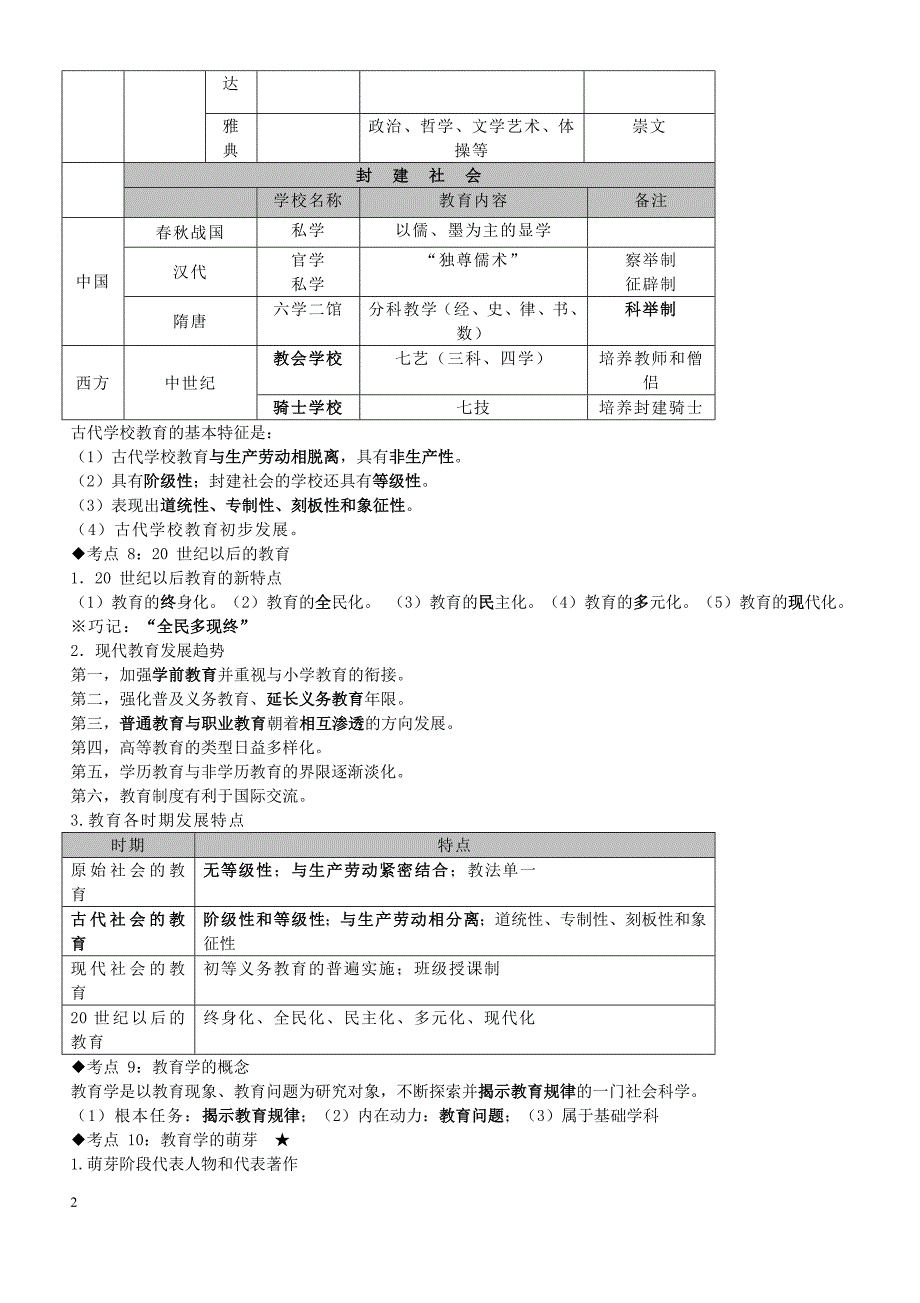 老师招聘考试—教育学心理学知识点整理(通用版)_第2页