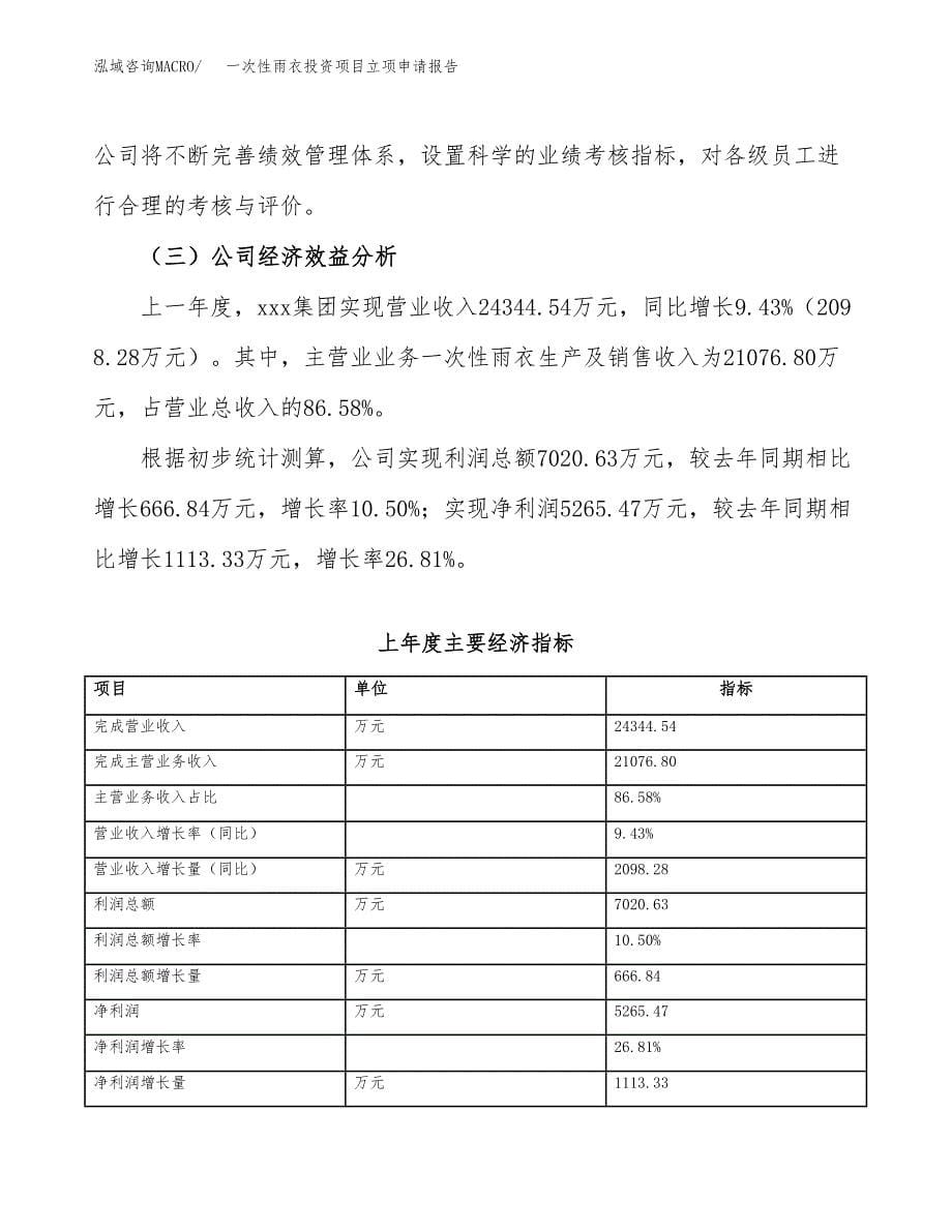 关于建设一次性雨衣投资项目立项申请报告.docx_第5页