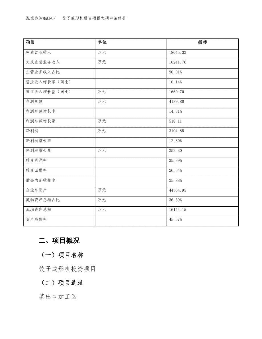 关于建设饺子成形机投资项目立项申请报告.docx_第5页