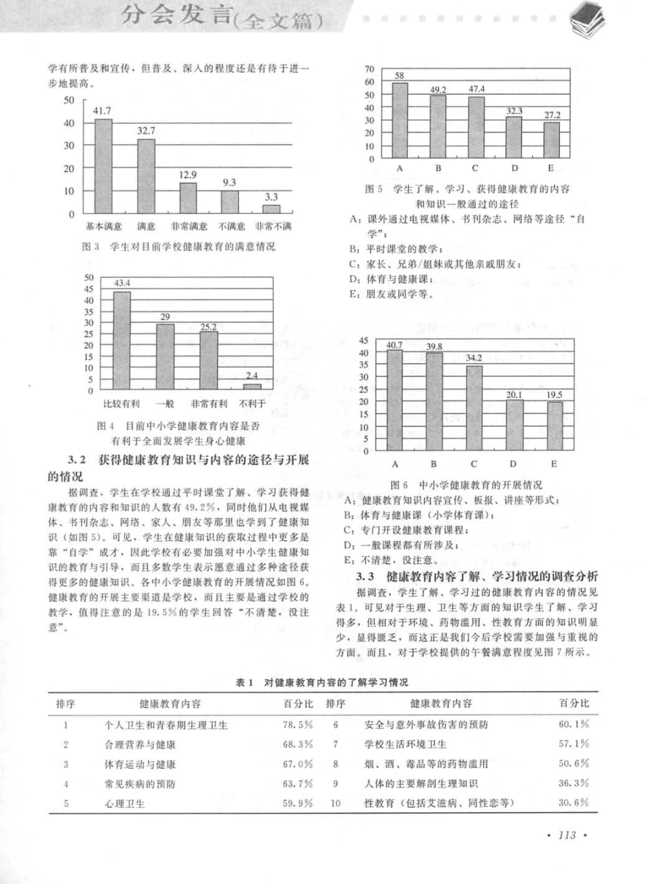 北京市中小学健康教育课程内容的现状调查与分析_第2页
