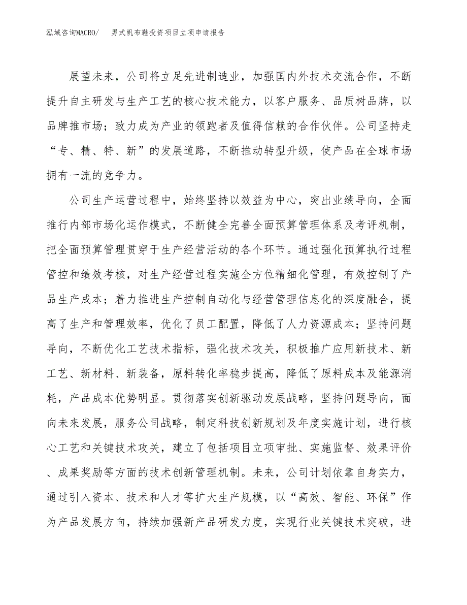 关于建设男式帆布鞋投资项目立项申请报告.docx_第4页